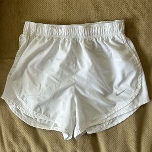White Nike Running Shorts
